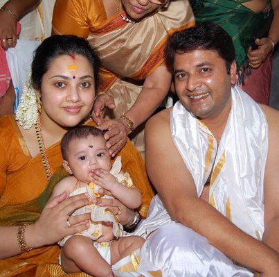 My favourite Actress Meena with her Cute baby & hubby: